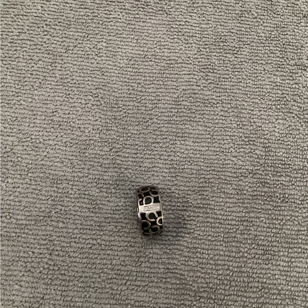 Coach Signature Black and Silver Band
